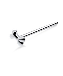 Bone Shaped Silver Straight Nose Stud NSKA-620